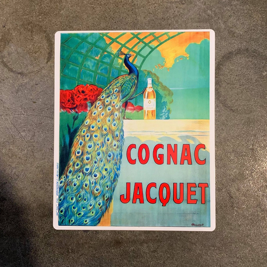 Cognac Jacquet Drink Peacock | Metal Sign