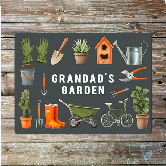 Garden Any Name Custom Personalised | Metal Wall Sign