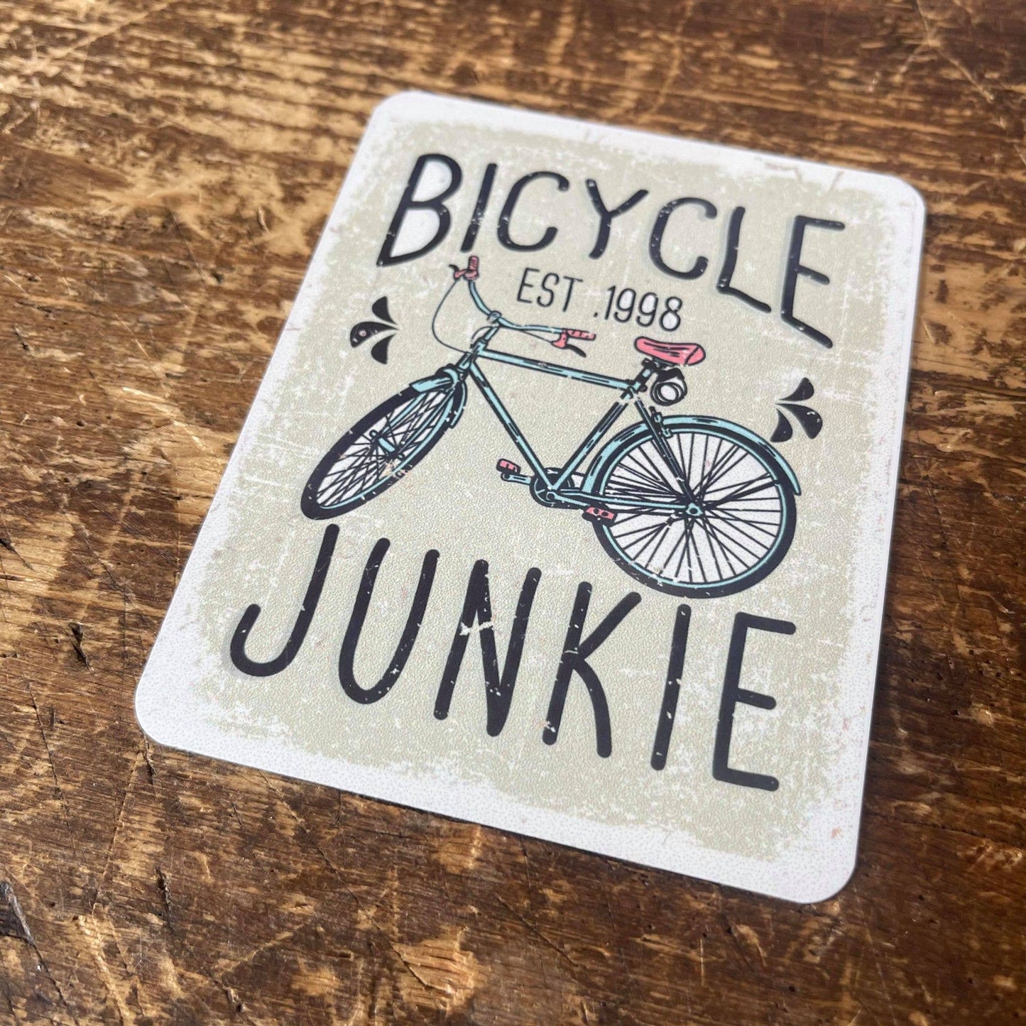 Bicycle Junkie Bike Tin Sign | Metal Sign Plaque