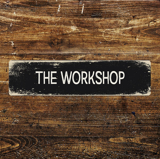 The Workshop Sign Metal Long Sign Plaque