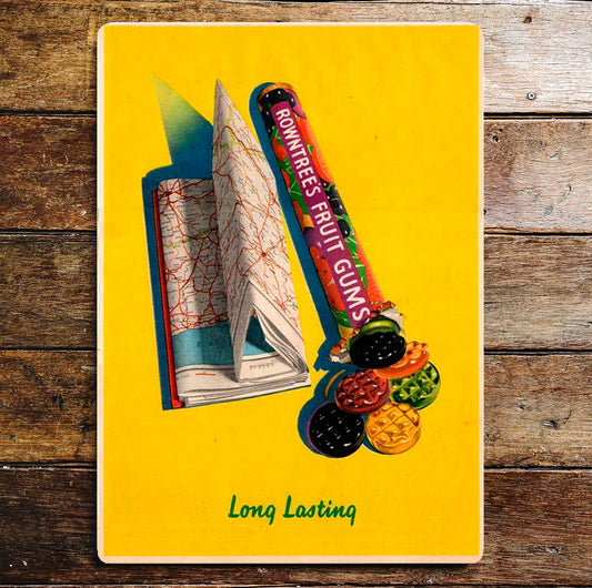 Rowntrees Fruit Gums Long Lasting Metal Sign
