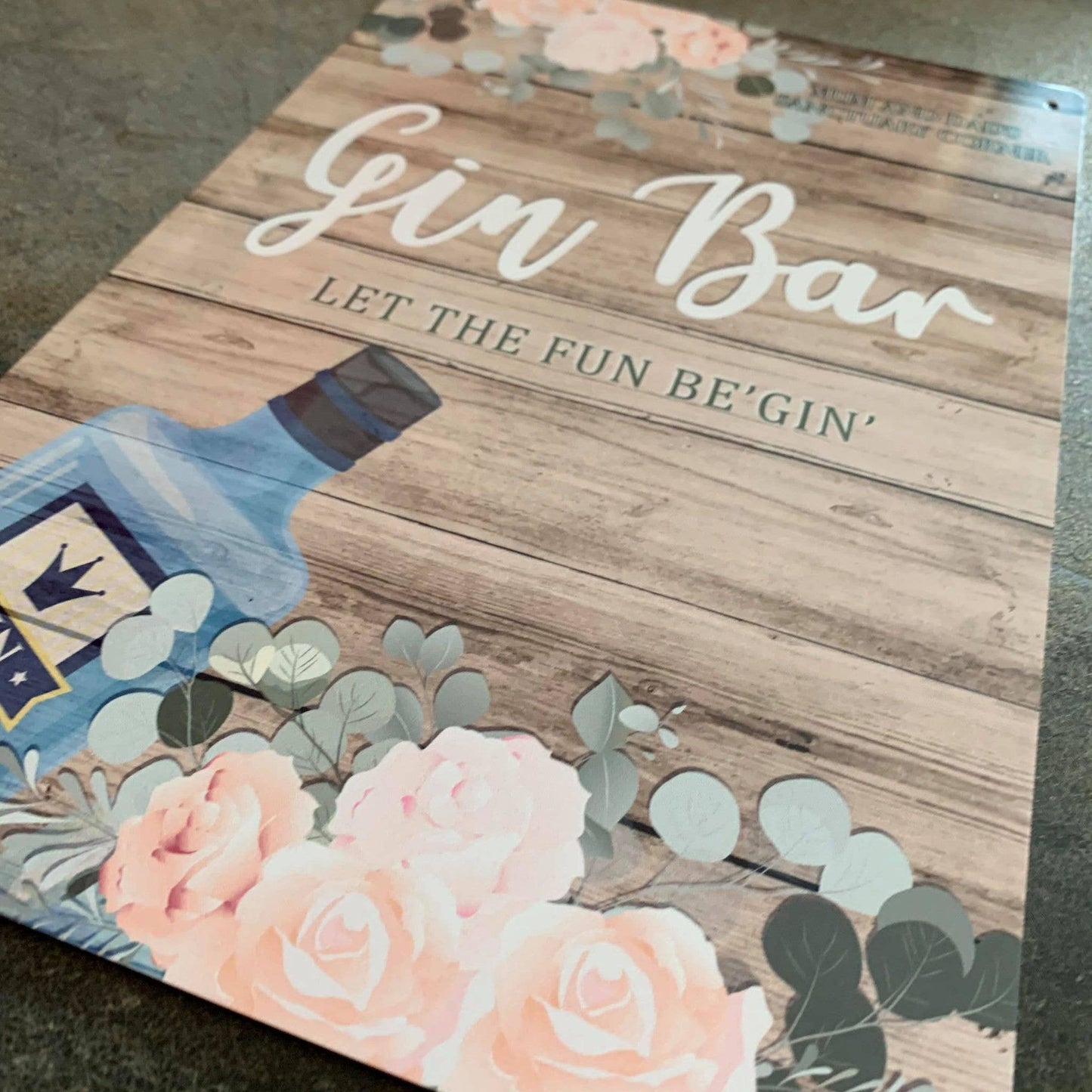 Wedding Gin Bar | Metal Wall Sign