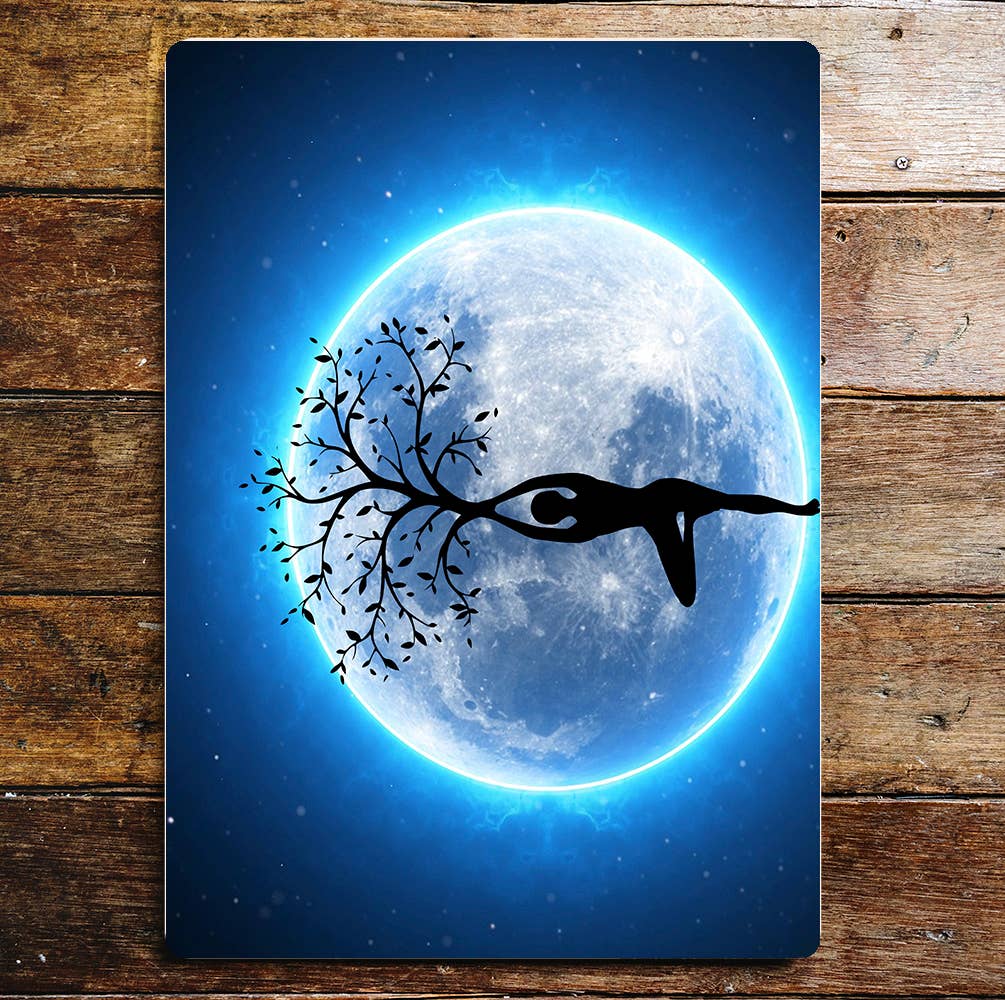 Halloween moon wall paper Art | Metal Sign Plaque (Copy)