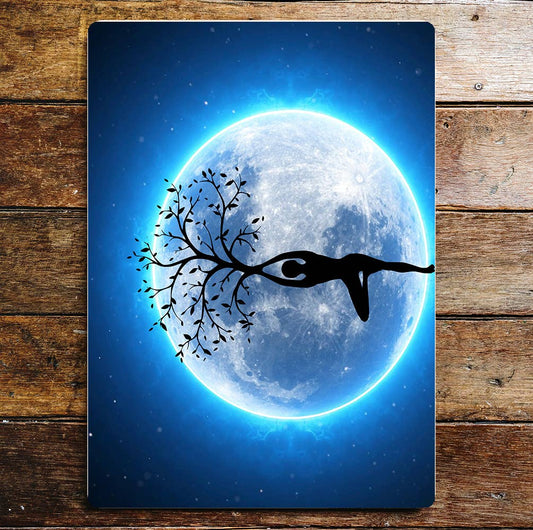 Halloween moon wall paper Art | Metal Sign Plaque (Copy)