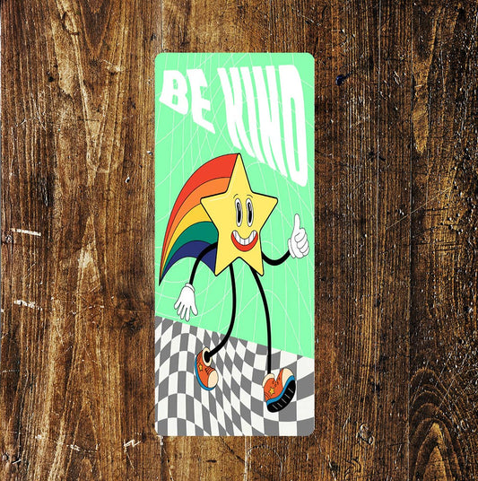 Be Kind Rainbow Star colourful Art | Metal Sign