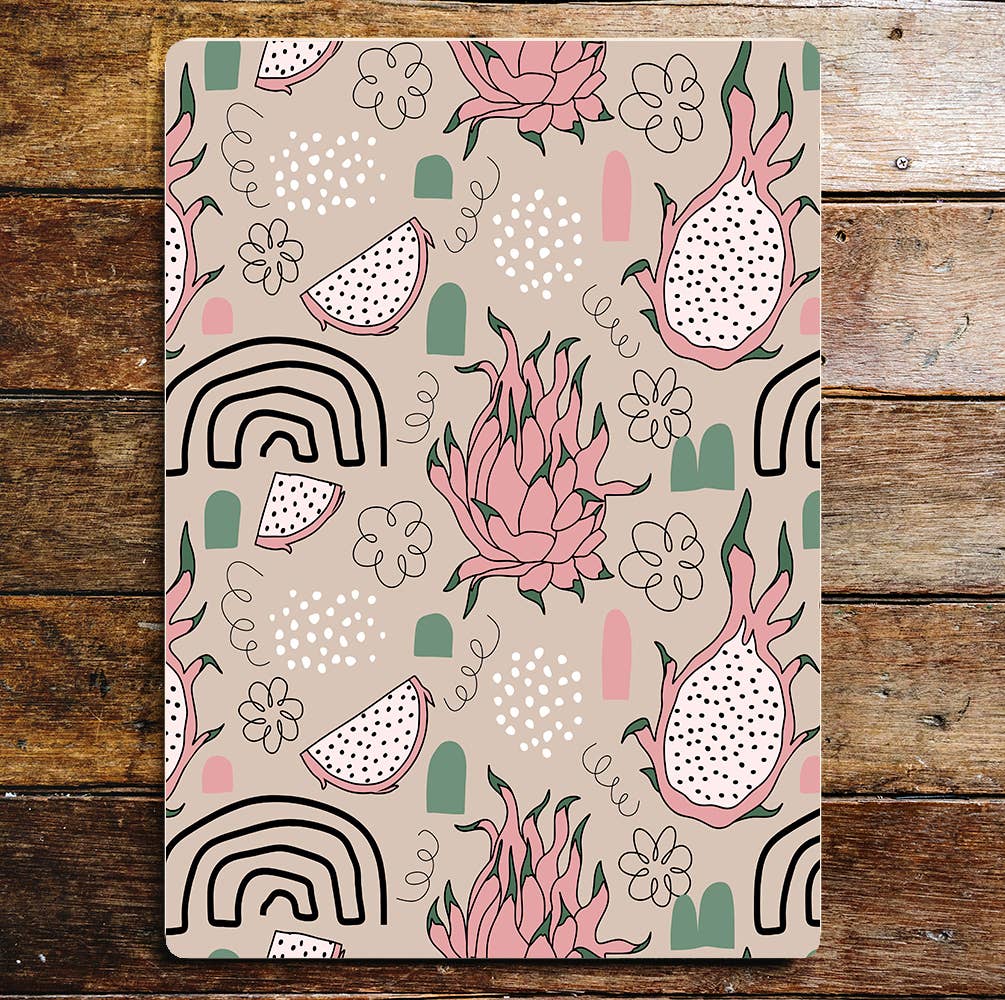 Dragon fruit retro | Metal Wall Sign