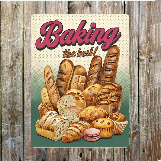 Vintage Baking The Best Baked Goods Bread | Metal Sign Plaque