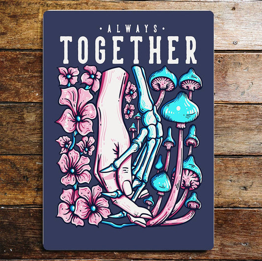 Always Together Funny Cute | Metal Wall Sign