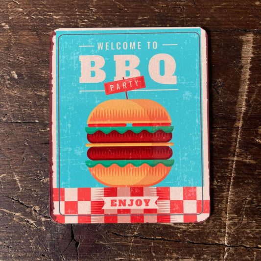 welcome to BBq Party | Metal Sign Plaque
