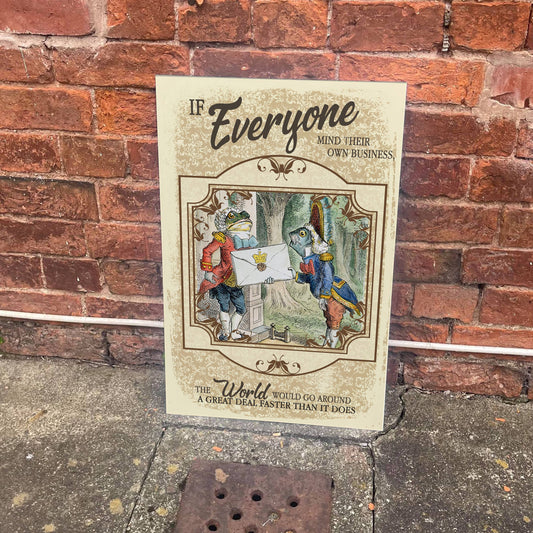 Alice in Wonderland Everyone One Own Business | Metal Wall