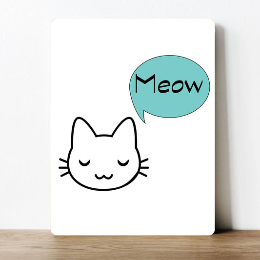 Cat Meow | Metal Sign Plaque
