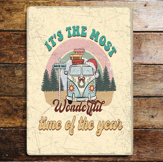 CHRISTMAS CAMPER | Metal Wall Sign Plaque