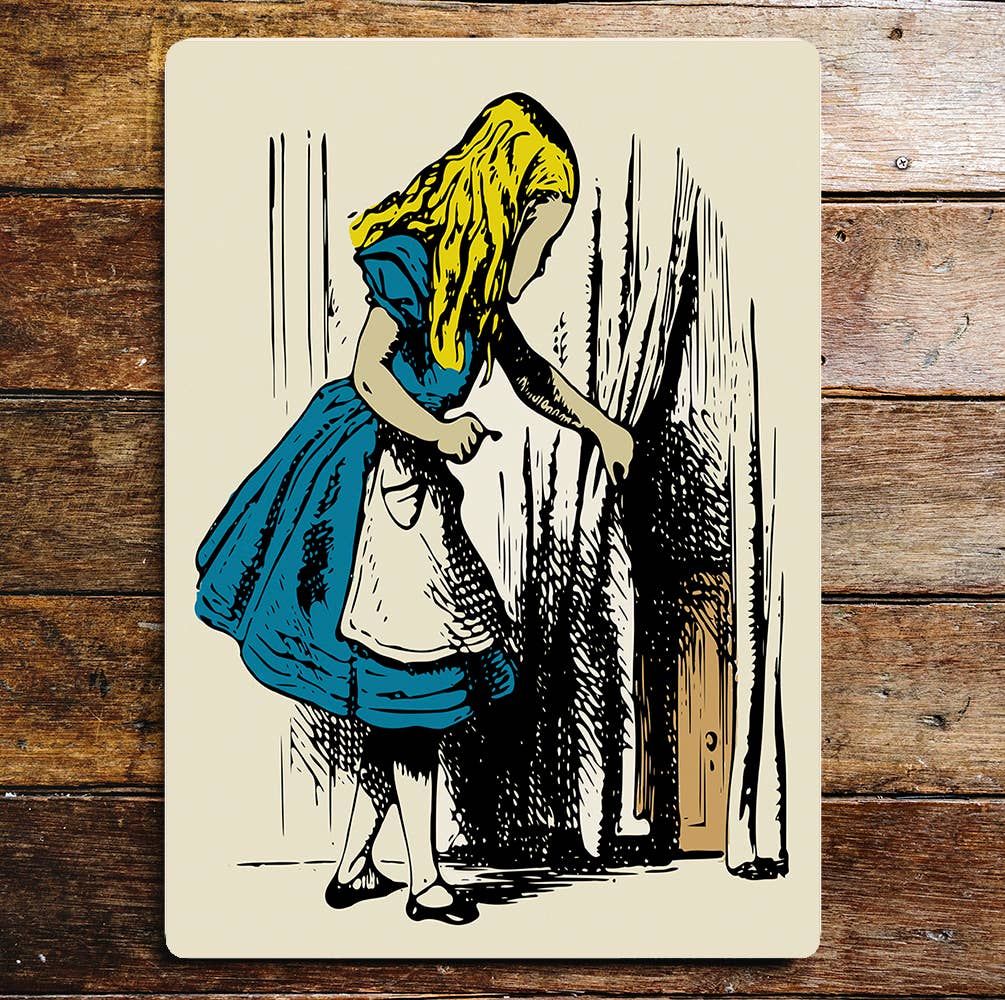 Alice in Wonderland The Secret Door | Metal Sign Plaque