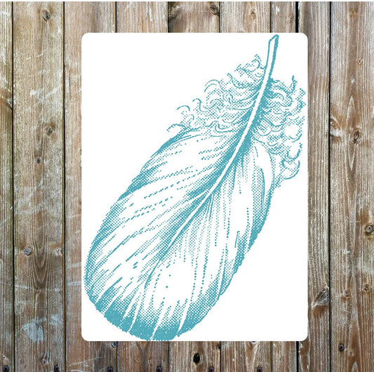Blue feather art | Metal Sign Plaque