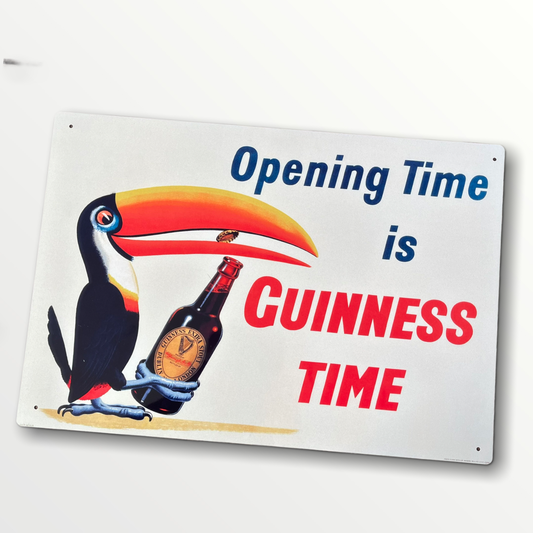 Opening Time Is Guinness Time Toucans | Metal Sign