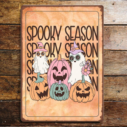Halloween Spooky Season Art | Metal Sign Plaque