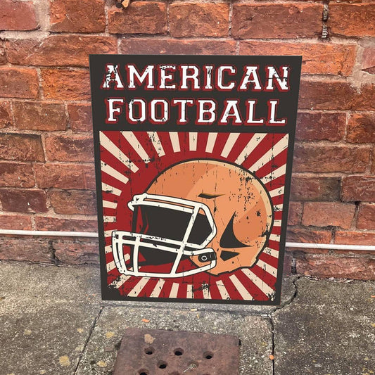 American Football Sports Retro | Metal Vintage Wall Sign
