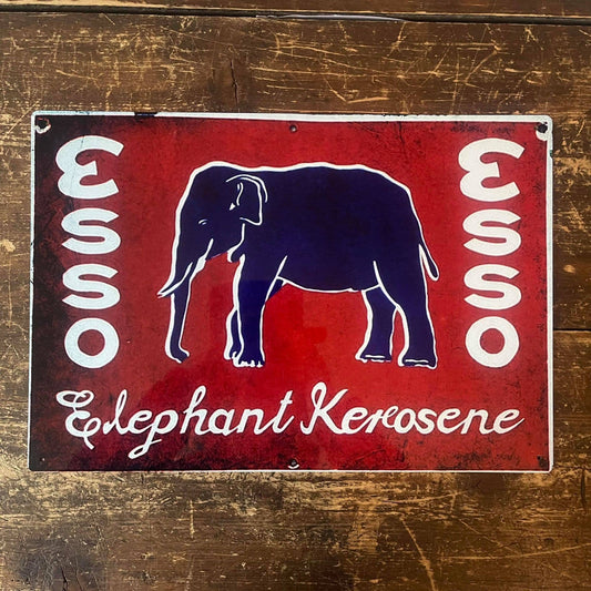 Esso Motor Oil Elephant | Metal Advertising Wall Sign