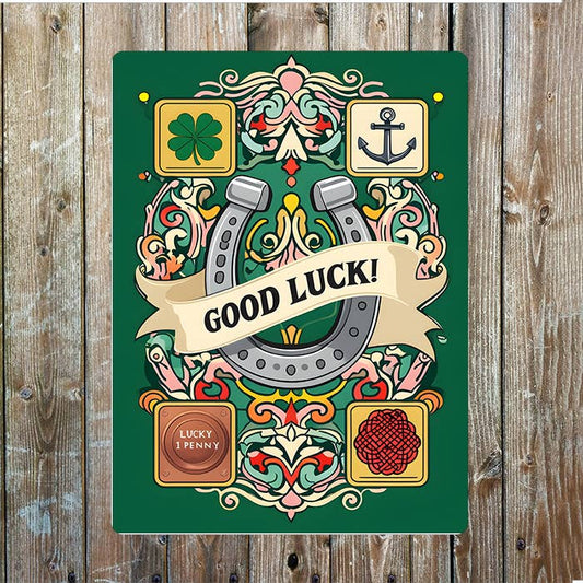 Pop Art Lucky Charms Good Luck Metal Sign Plaque