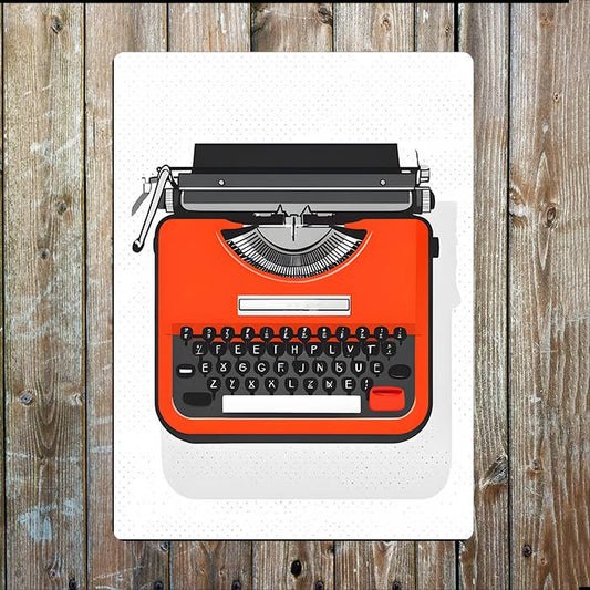 Typewriter Written Metal Sign Plaque