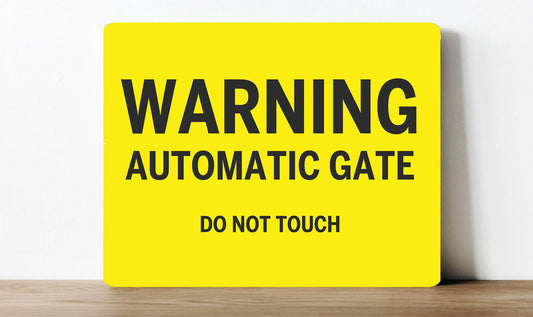 Warning Automatic Gate signage | Metal Sign Plaque