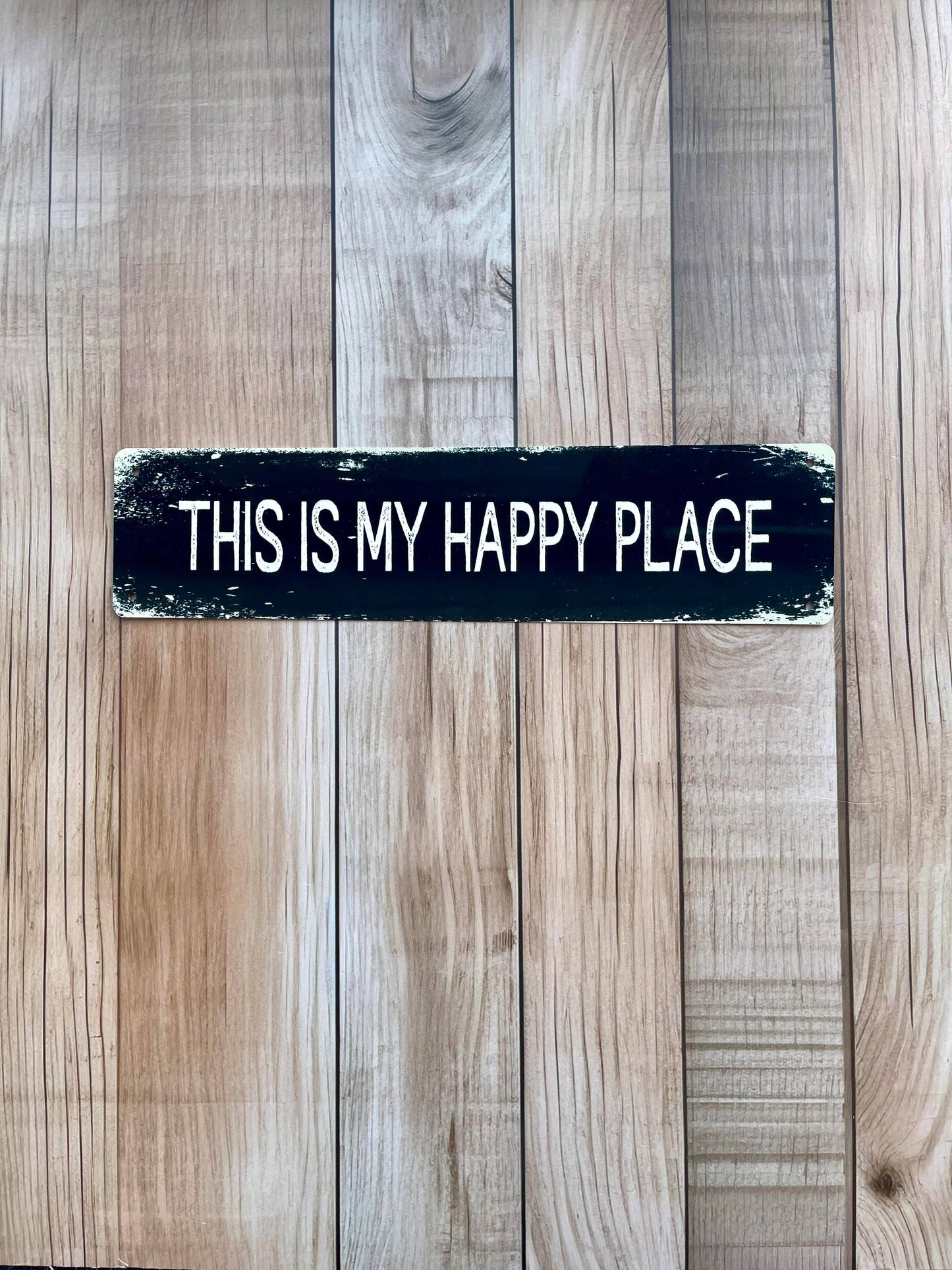 This is my Happy Place Metal Long Sign Plaque