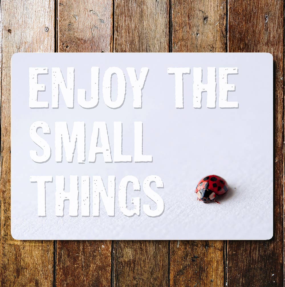 Enjoy The Small Things Ladybird | Metal Sign Plaque