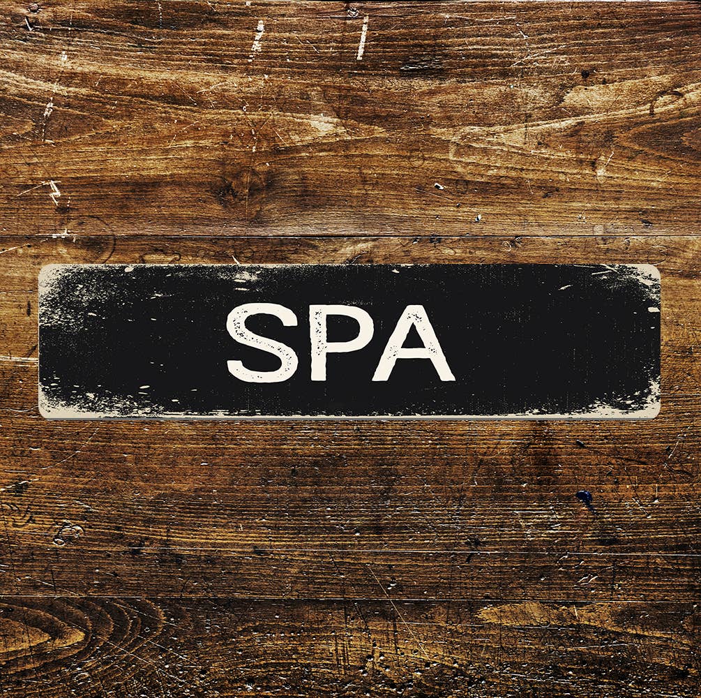 Spa Sign Metal Long Sign Plaque