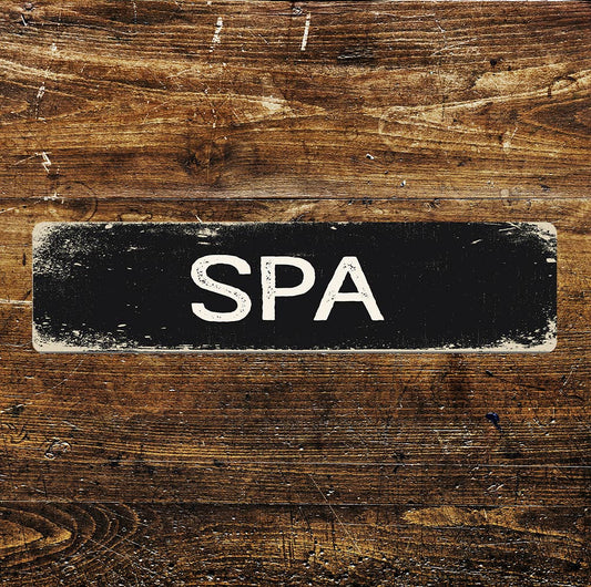 Spa Sign Metal Long Sign Plaque