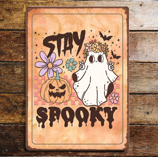 Halloween Stay Spooky Art | Metal Sign Plaque
