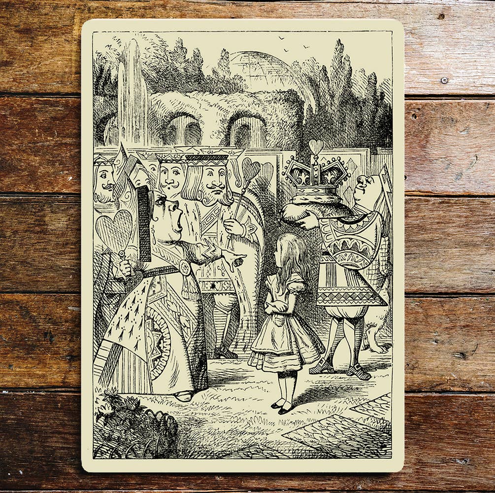 Alice in Wonderland Queen Garden | Metal Wall Sign Plaque