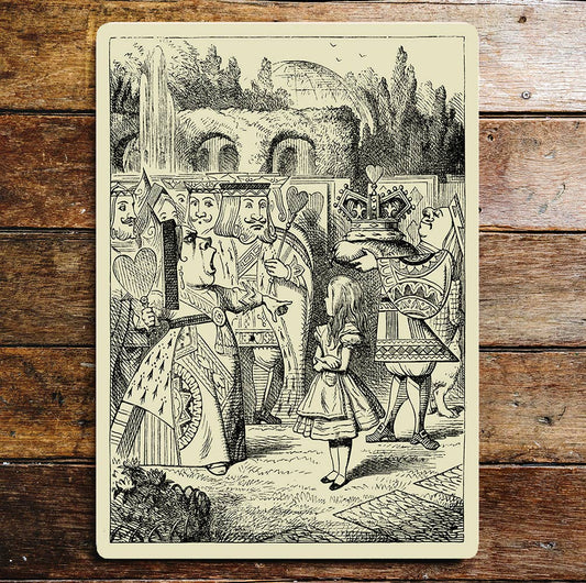 Alice in Wonderland Queen Garden | Metal Wall Sign Plaque