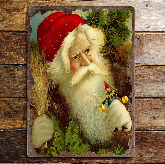 Vintage Santa Solider Christmas | Metal Vintage Wall Sign