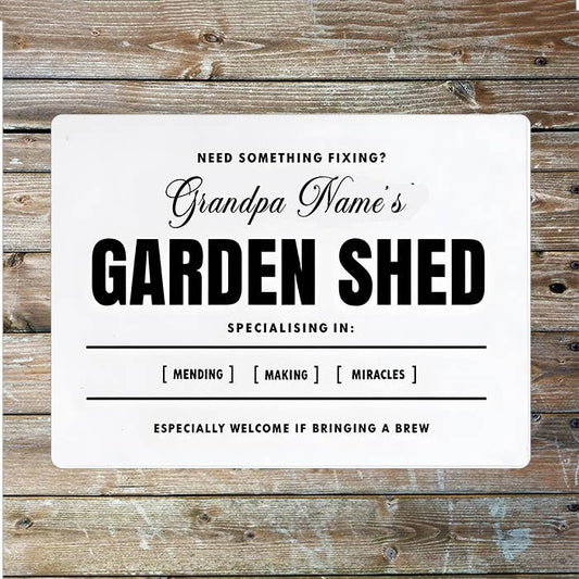 Garden Shed Name Custom Personalised | Metal Wall Sign
