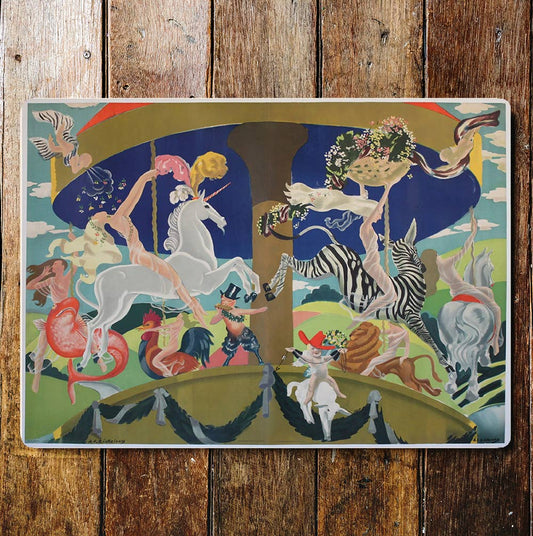 Merry Go Round Animals Ladies | Metal Sign Plaque