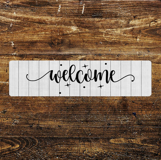 Welcome Metal Sign Plaque