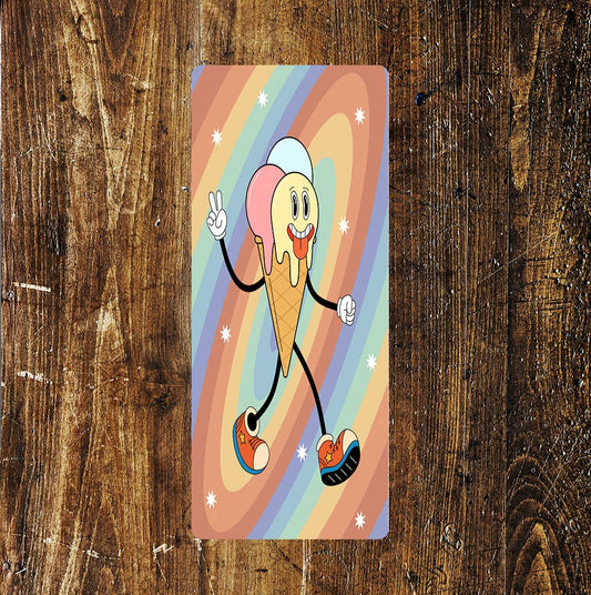 Ice Cream Peace Man Colourful Bright Art | Metal Sign