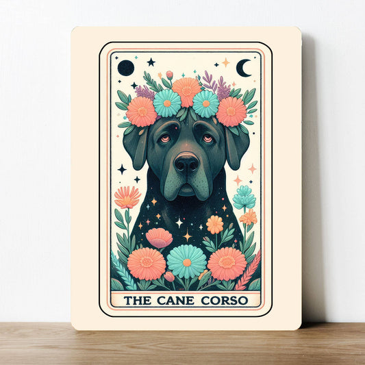 The Cane Corso Tarot Card Metal Sign Plaque