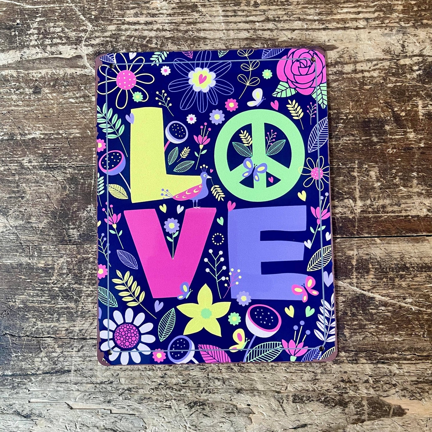 Love Hippy Sixtys | Metal Sign Plaque