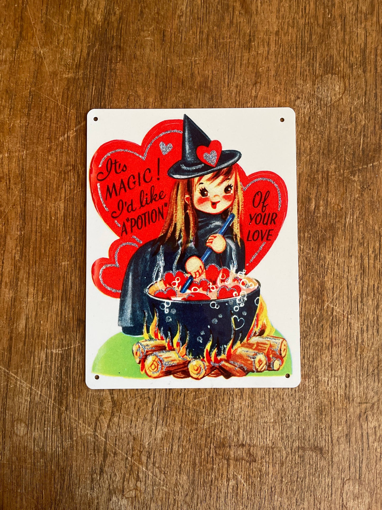 Witch Love Valentines | Metal Wall Sign