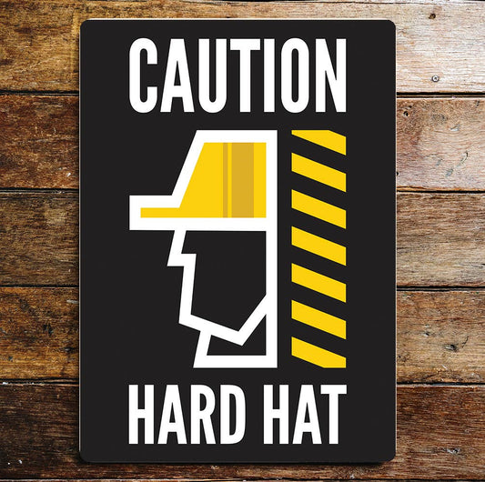 Caution Hard Hat Building Site Safety | Metal Sign Plaque