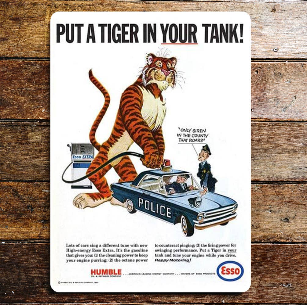 Esso Put a Tiger in Your Tank Police Car | Metal Sign