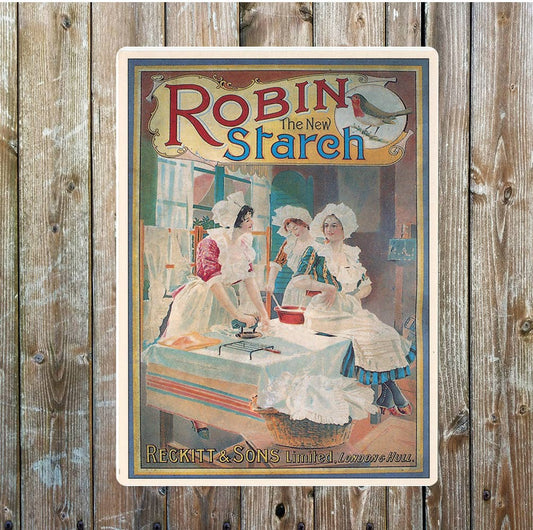 Vintage washing with starch art | Metal Sign Plaque