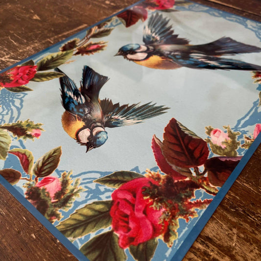 Blue Birds Collage | Metal Humour Wall Sign
