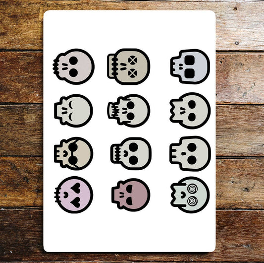 Skulls Assortment Metal Wall Sign