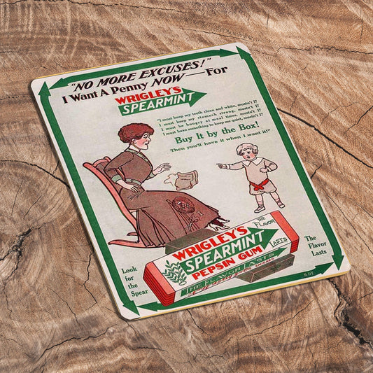 Wrigleys Spearmint Pepsin Gum | Metal Sign