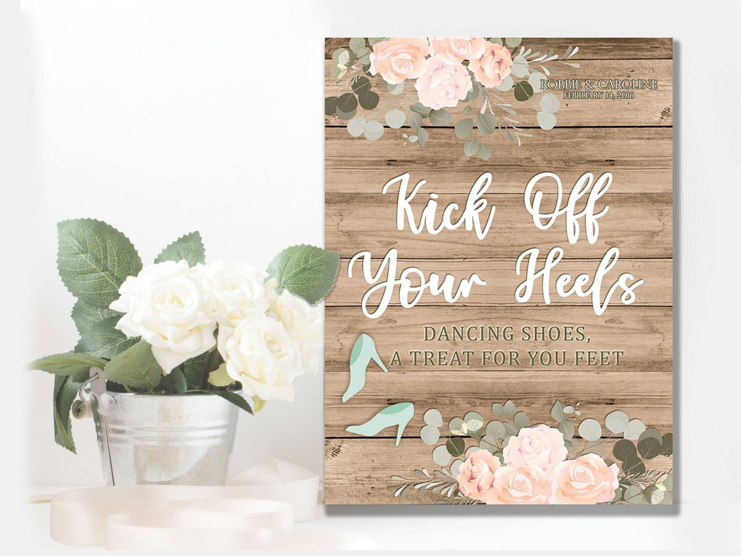 Wedding Dancing shoes Flip Flops | Metal Wall Sign