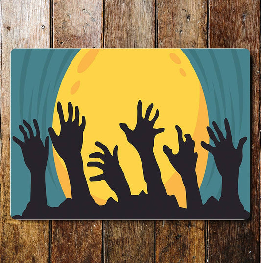 Zombie Arms | Halloween| Metal Wall Sign Plaque