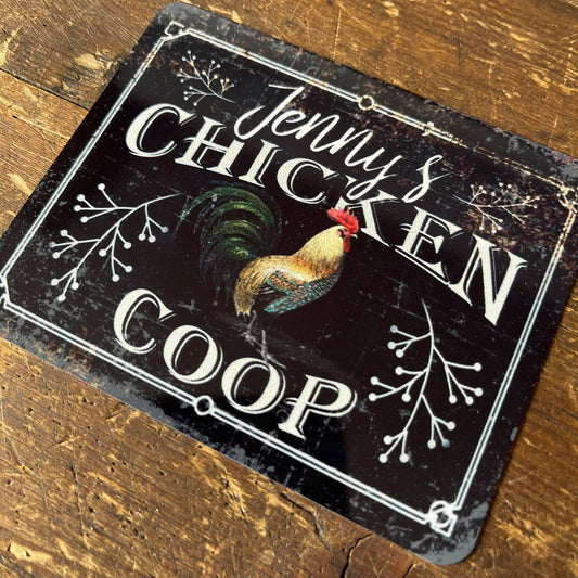 Name Chicken Coop Custom | Metal Wall Sign