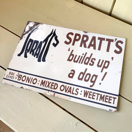 Spratt's Dog Food Metal Wall Sign